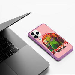 Чехол iPhone 11 Pro матовый Godzilla Reptar, цвет: 3D-фиолетовый — фото 2