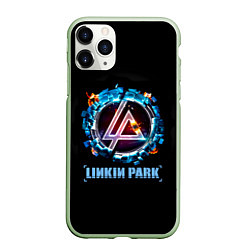 Чехол iPhone 11 Pro матовый Linkin Park: Engine, цвет: 3D-салатовый