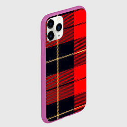 Чехол iPhone 11 Pro матовый Клетка, цвет: 3D-фиолетовый — фото 2