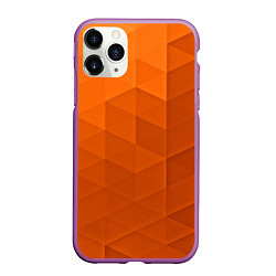 Чехол iPhone 11 Pro матовый Orange abstraction, цвет: 3D-фиолетовый