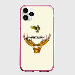 Чехол iPhone 11 Pro матовый Imagine Dragons S+M, цвет: 3D-малиновый