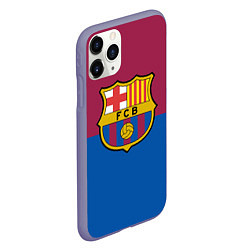 Чехол iPhone 11 Pro матовый Barcelona FC: Duo Color, цвет: 3D-серый — фото 2