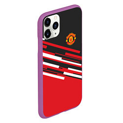 Чехол iPhone 11 Pro матовый Man UTD FC: Sport Line 2018, цвет: 3D-фиолетовый — фото 2