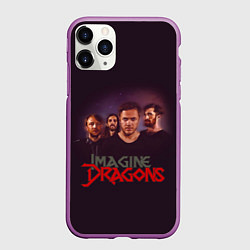 Чехол iPhone 11 Pro матовый Группа Imagine Dragons, цвет: 3D-фиолетовый