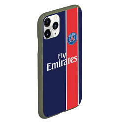 Чехол iPhone 11 Pro матовый FC PSG: Original, цвет: 3D-темно-зеленый — фото 2