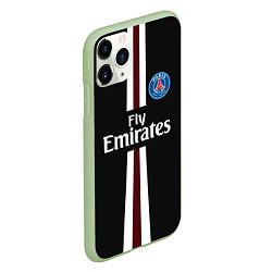 Чехол iPhone 11 Pro матовый PSG FC: Black 2018, цвет: 3D-салатовый — фото 2