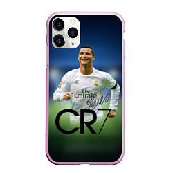 Чехол iPhone 11 Pro матовый CR7, цвет: 3D-розовый