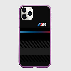 Чехол iPhone 11 Pro матовый BMW: Brand Lines, цвет: 3D-фиолетовый