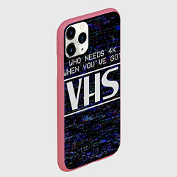 Чехол iPhone 11 Pro матовый 4K VHS, цвет: 3D-малиновый — фото 2