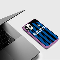 Чехол iPhone 11 Pro матовый Inter FC: Home 17/18, цвет: 3D-фиолетовый — фото 2