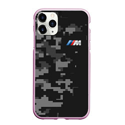 Чехол iPhone 11 Pro матовый BMW БМВ, цвет: 3D-розовый