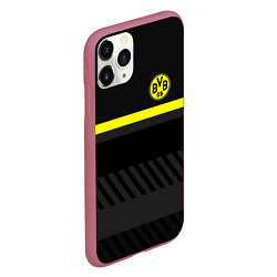 Чехол iPhone 11 Pro матовый FC Borussia 2018 Original #3, цвет: 3D-малиновый — фото 2