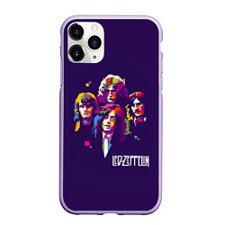 Чехол iPhone 11 Pro матовый Led Zeppelin: Violet Art