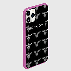 Чехол iPhone 11 Pro матовый Bon Jovi, цвет: 3D-фиолетовый — фото 2