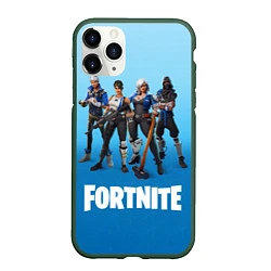 Чехол iPhone 11 Pro матовый Fortnite Stories, цвет: 3D-темно-зеленый