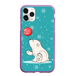 Чехол iPhone 11 Pro матовый Cold Bear, цвет: 3D-фиолетовый