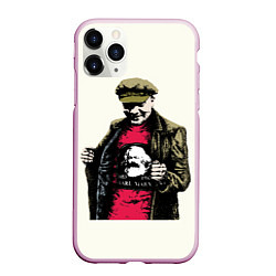 Чехол iPhone 11 Pro матовый Стильный Ленин, цвет: 3D-розовый