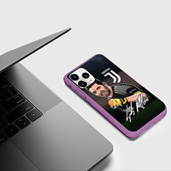 Чехол iPhone 11 Pro матовый Джанлуиджи Буффон, цвет: 3D-фиолетовый — фото 2