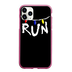 Чехол iPhone 11 Pro матовый Stranger Things RUN, цвет: 3D-малиновый