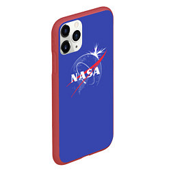 Чехол iPhone 11 Pro матовый NASA: Blue Space, цвет: 3D-красный — фото 2