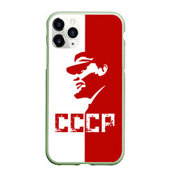 Чехол iPhone 11 Pro матовый Ленин СССР, цвет: 3D-салатовый