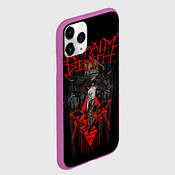 Чехол iPhone 11 Pro матовый Napalm Death, цвет: 3D-фиолетовый — фото 2