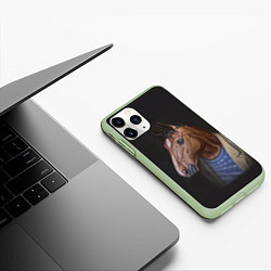 Чехол iPhone 11 Pro матовый BoJack, цвет: 3D-салатовый — фото 2