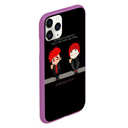 Чехол iPhone 11 Pro матовый 21 Pilots: Stressed Out, цвет: 3D-фиолетовый — фото 2