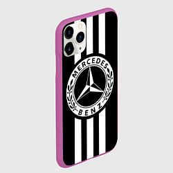 Чехол iPhone 11 Pro матовый Mercedes-Benz Black, цвет: 3D-фиолетовый — фото 2