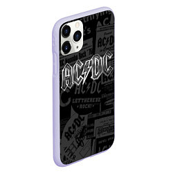Чехол iPhone 11 Pro матовый AC/DC: Journalese, цвет: 3D-светло-сиреневый — фото 2