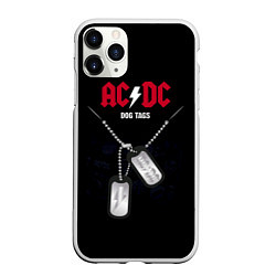Чехол iPhone 11 Pro матовый AC/DC: Dog Tags, цвет: 3D-белый