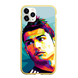 Чехол iPhone 11 Pro матовый Cristiano Ronaldo Art