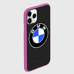 Чехол iPhone 11 Pro матовый BMW CARBON БМВ КАРБОН, цвет: 3D-фиолетовый — фото 2