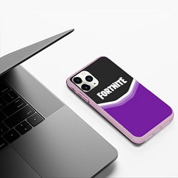 Чехол iPhone 11 Pro матовый Fortnite Violet, цвет: 3D-розовый — фото 2