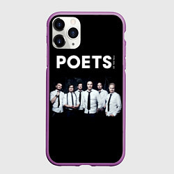 Чехол iPhone 11 Pro матовый Poets of the Fall - poster, цвет: 3D-фиолетовый