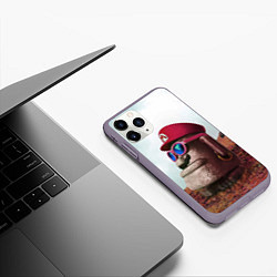 Чехол iPhone 11 Pro матовый Super Mario: A Thing, цвет: 3D-серый — фото 2