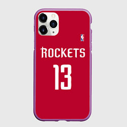 Чехол iPhone 11 Pro матовый Rockets: Houston 13, цвет: 3D-фиолетовый