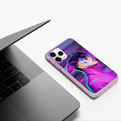 Чехол iPhone 11 Pro матовый Lil Peep: Glitch, цвет: 3D-розовый — фото 2