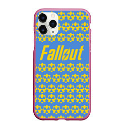 Чехол iPhone 11 Pro матовый Fallout: Danger Radiation, цвет: 3D-малиновый