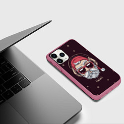 Чехол iPhone 11 Pro матовый Who was a bad boy?, цвет: 3D-малиновый — фото 2