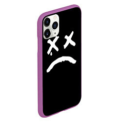 Чехол iPhone 11 Pro матовый Lil Peep: RIP Smile, цвет: 3D-фиолетовый — фото 2