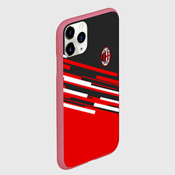 Чехол iPhone 11 Pro матовый АC Milan: R&G, цвет: 3D-малиновый — фото 2