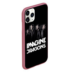 Чехол iPhone 11 Pro матовый Imagine Dragons: Boy Band, цвет: 3D-малиновый — фото 2