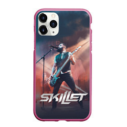 Чехол iPhone 11 Pro матовый Skillet: John Cooper, цвет: 3D-малиновый