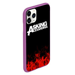 Чехол iPhone 11 Pro матовый Asking Alexandria: Flame, цвет: 3D-фиолетовый — фото 2