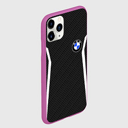 Чехол iPhone 11 Pro матовый BMW CARBON БМВ КАРБОН, цвет: 3D-фиолетовый — фото 2
