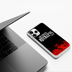 Чехол iPhone 11 Pro матовый The Pretty Reckless: Red Flame, цвет: 3D-белый — фото 2