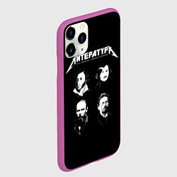 Чехол iPhone 11 Pro матовый Литература, цвет: 3D-фиолетовый — фото 2