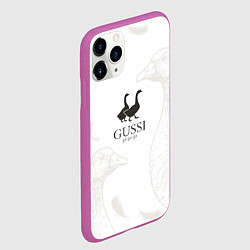 Чехол iPhone 11 Pro матовый GUSSI Ga-Ga-Ga, цвет: 3D-фиолетовый — фото 2