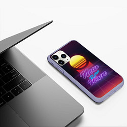 Чехол iPhone 11 Pro матовый New Retro Wave, цвет: 3D-светло-сиреневый — фото 2